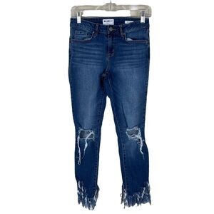 William Rast Distressed Frayed Hem Ankle Skinny Jean